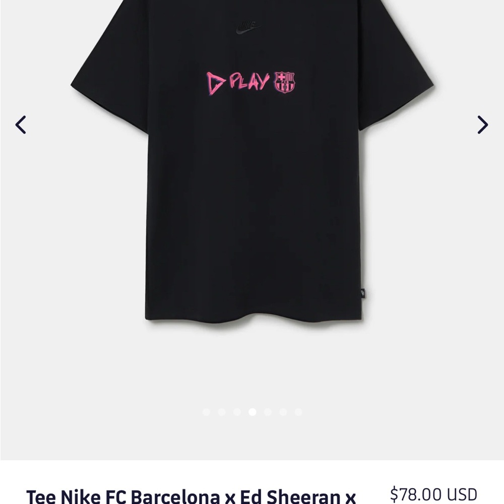 Tee Nike FC Barcelona x Ed Sheeran x Spotify NWOT